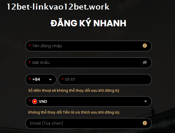 Đăng ký nhanh tài khoản Đăng ký nhanh tài khoản